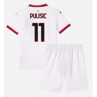 Maglie da calcio AC Milan Christian Pulisic #11 Seconda Maglia Bambino 2024-25 Manica Corta (+ Pantaloni corti)